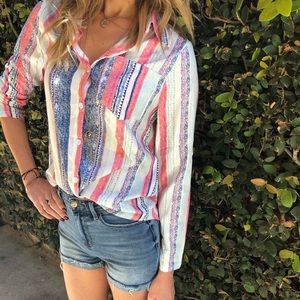 BRAND NEW Stripped boho shirt